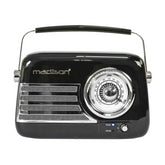 FREESOUND-VR40B Portable Vintage Radio FM Bluetooth Black